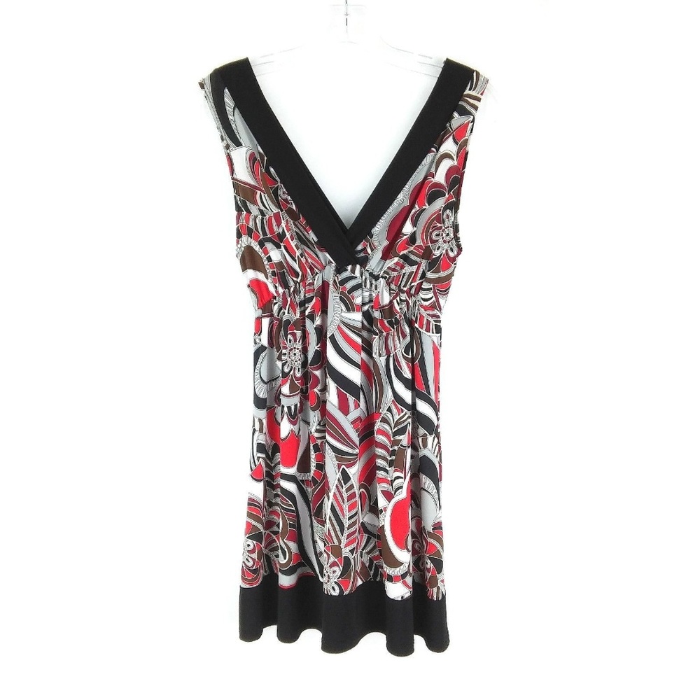 Akoya Dress Tunic Sz M Red Black